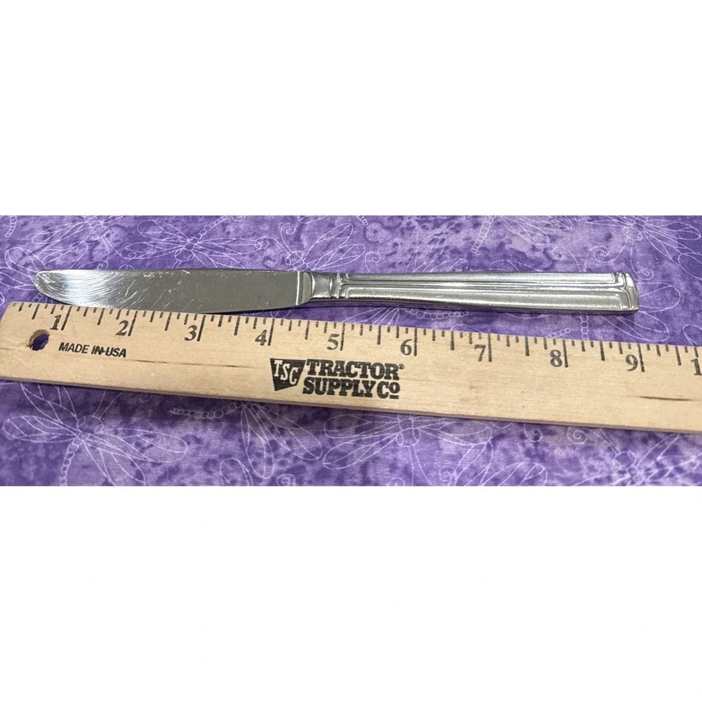 Wallace WAS244 Stainless Steel Flatware Solid Dinner Knife Knives Set Of‎ 6